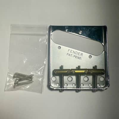 Fender vintage style telecaster bridge with brass saddles Mid 2010s image 1