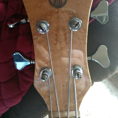 Alembic Series II 4 string bass guitar 1982 Birdseye maple lefty left handed image 5