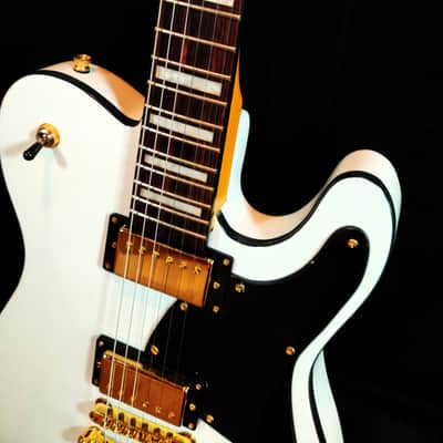 Back in Stock: The Iconic Olympic White Telecaster Deluxe with Double Humbuckers - Professionally Set Up for Unparalleled Sound" image 2