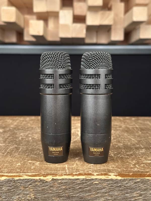 Vintage Yamaha MZ204 Cardioid Dynamic Microphone Pair. Great Shape