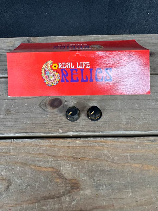 Real Life Relics Mini JB Style Aged Black Knobs Set of 2   [BD3] image 1