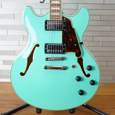 D'Angelico Premier DC Semi-Hollow Double Cutaway - Surf Green image 1