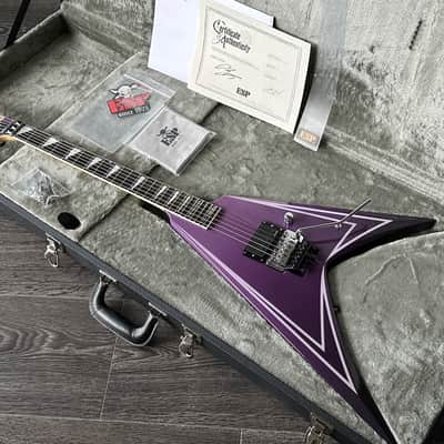 ESP Custom Alexi Laiho HEXED Purple Fade with Pinstripes Mint & Complete image 2