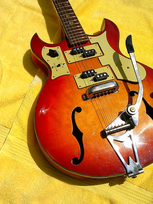 Barney Kessel*Vintage 1960's Norma / Teisco👑Semi-Hollow electric guitar*made-in-Japan image 1