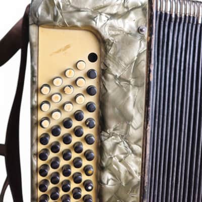 WWII German Button Accordion Solo Bolero 1939-1945 Rare Trophy Italy or Germany image 10