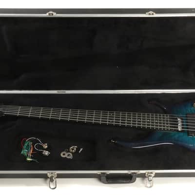1995 Modulus Quantum Bass Q6 Green Blue Burst 6 String Bass image 1