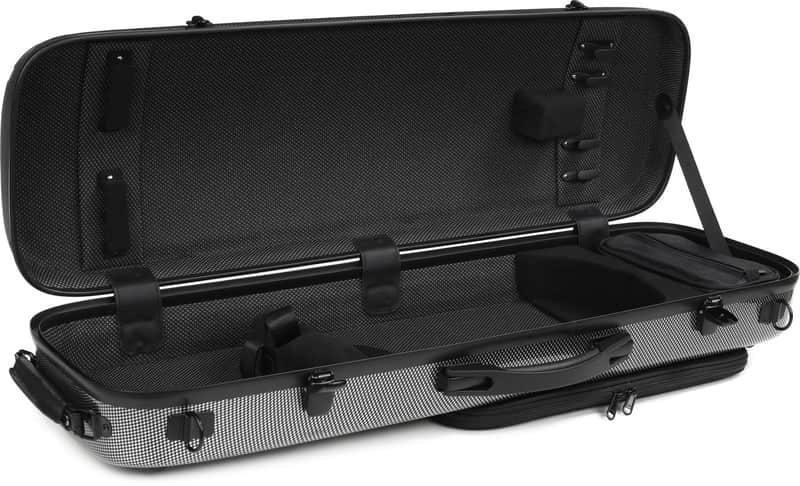 Howard Core CC808 Composite Violin Case 4/4 Size - Gray Grid image 1
