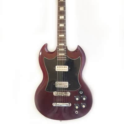 Vintage Kinor SG Electric Guitar - 1969. Made in Japan. Transparent Cherry. image 1