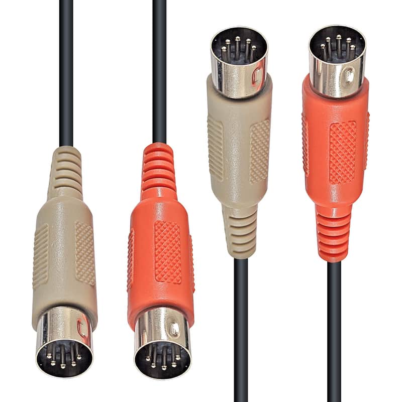 10Ft Midi Cable Dual 5-Pin To Dual 5-Pin. Midi (Musical Instrument Digital Interface) Cable For Digital Keyboards, Synthesizers, Audio Interfaces. image 1