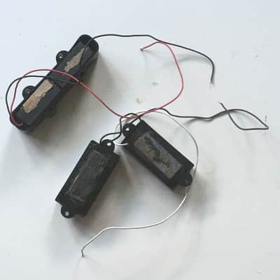 Lot Of 3 Black Jazz Bass Pickups + Covers Precision Electric Guitar Fender Relic image 11