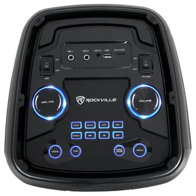 Rockville ROCK PARTY Dual 8" Wireless Rechargeable Karaoke Machine System w/Mic image 6