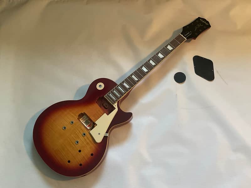 2021 Epiphone Les Paul Standard 50's Heritage Cherry Sunburst Electric Guitar Body & Neck Husk (Repaired) image 1