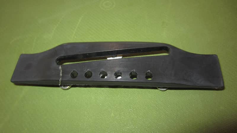 Gibson Plastic Acoustic Guitar Bridge 1960s - Black image 1