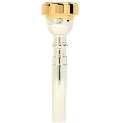 Bach Classic Silver Plated Trumpet Mouthpiece with Gold-plated Rim 3C image 3