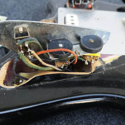 Vintage Fender Jaguar 1962 Black Refin SURFS UP image 12