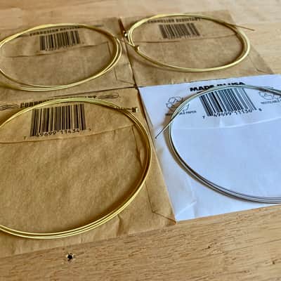 Four Single Guitar Strings - .034 and .036 Gauge (Ernie Ball) Opened, Not Played image 2
