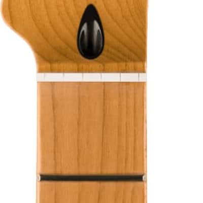 Fender Satin Roasted Maple Telecaster Neck, 22 Jumbo Frets, 12", Maple, Flat Oval Shape image 5