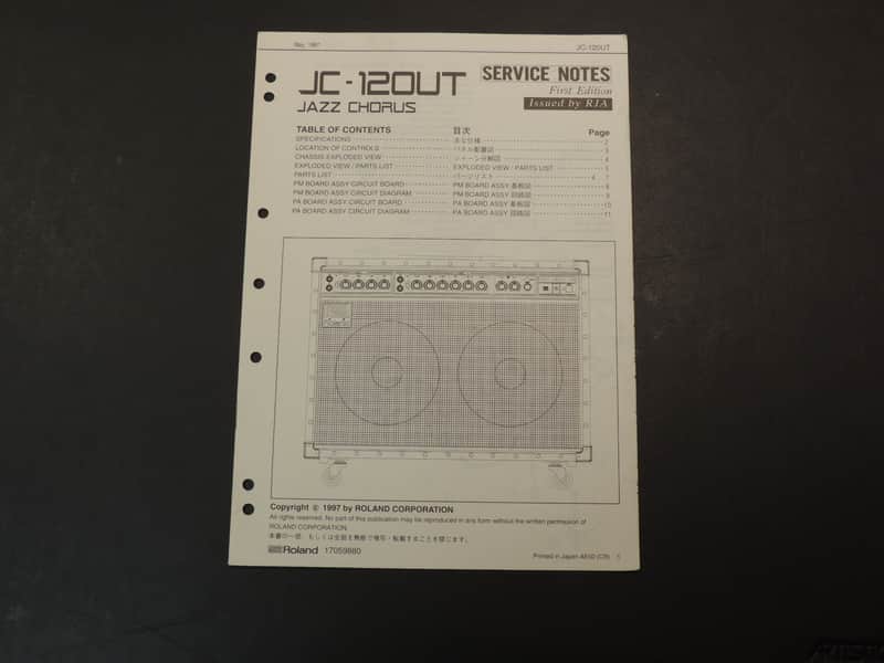 Roland JC-120UT Service Notes [Three Wave Music] image 1