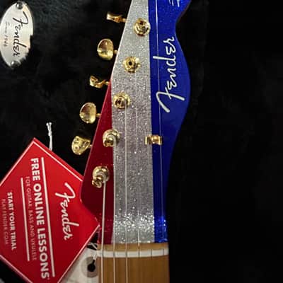 Fender Buck Owens Signature Telecaster 2024 - Red/Silver/Blue Sparkle 7lbs. 15.2oz. #MX24068200 image 9