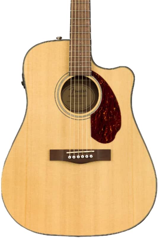 Fender CD-140SCE Dreadnought Acoustic Electric Guitar, Natural with case