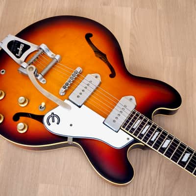 1996 Epiphone Casino '65 VT-VS Vintage Reissue Sunburst w/ Bigsby & Case, Peerless image 11