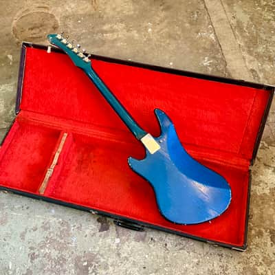 Guyatone LG-350T Sharp 5 c 1967 Blue sparkle original vintage MIJ Japan bizarre guitar guya image 7