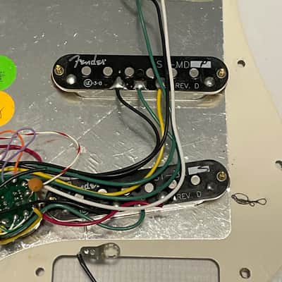 2004 USA Fender American 50th Anniversary Deluxe Stratocaster Cream S1 Switch Loaded Pickguard SC1 Pickups 11 Screw 1 Ply image 18