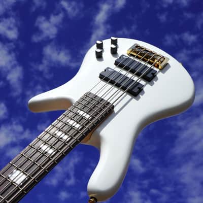 Spector NS Icon Bolt-on 5-String Electric Bass Guitar - White Gloss image 1