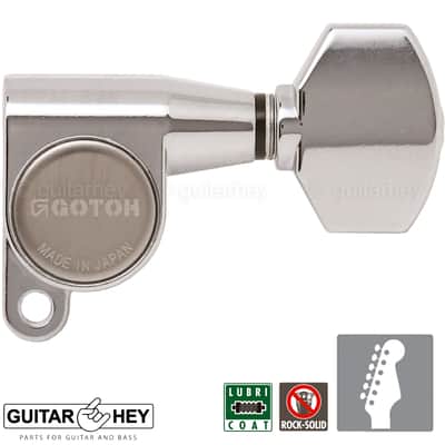 NEW Gotoh SG360-07 Schaller Style Mini Tuners 6 In-Line Tuning Keys Set - NICKEL