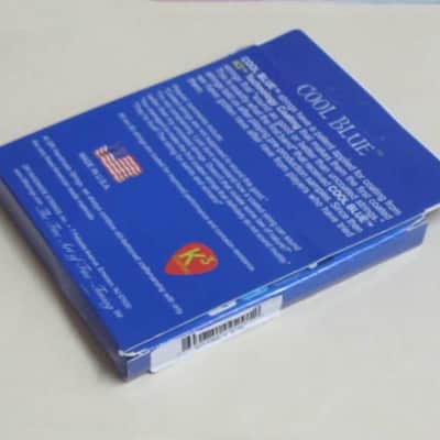ONE SET new in packaging (old stock) DR CBE-9 (9-42) COOL BLUE electric guitar strings (9, 11, 16, 24,32, 42) "The High Performance Coating" Blue coated electric guitar strings on a hexagonal core + 2 extra gauge 9 strings (1 Elixir & 1 D'Addario) image 22