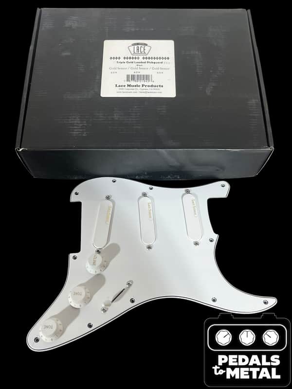 Fender Loaded Pickguard Gold Lace Sensors X16434 image 1