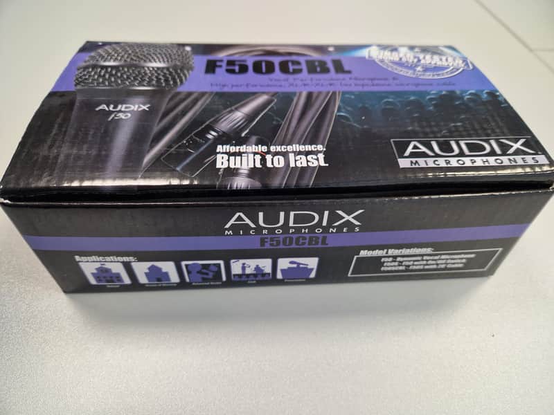 Audix F50CBL Handheld Cardioid Dynamic Microphone - Black image 1