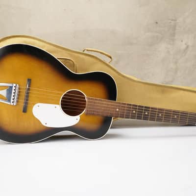 60s Fender F-70-B Uni-Bar Parlor Acoustic Slide Guitar F-1000 w/Soft Case #55890 image 5
