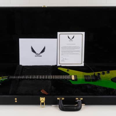 Dean Custom Shop USA ML Flame Top Floyd Firehouse Guitars Exclusive Electric Guitar, Ebony Fingerboard, Trans Slime Fade image 3