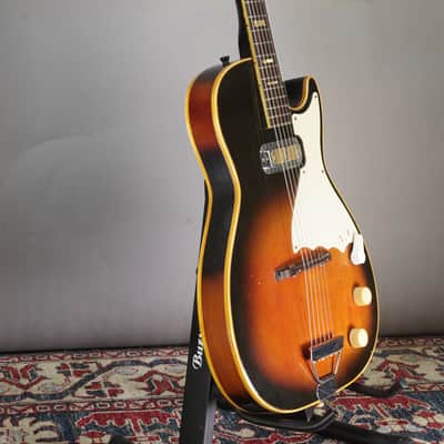 Harmony Stratotone Mercury 1960s - Red Sunburst w /video image 8