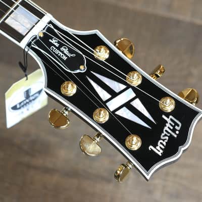 2023 Gibson Custom Shop Les Paul Custom w/ Slim Taper Neck Electric Guitar Black Ebony + COA OHSC image 12