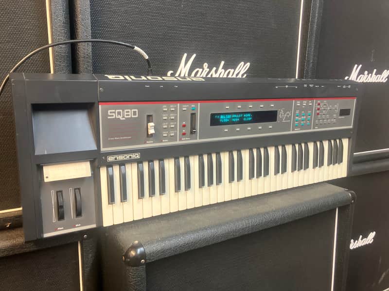 Immagine Ensoniq SQ-80 Cross Wave Synthesizer w/ RAM Cartridges 1988 - Black - 1
