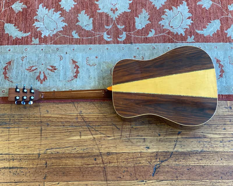 70s Kiso Suzuki W-200 Dreadnought Acoustic with HSC | Reverb