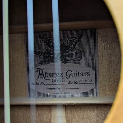 Alvarez 5063 Vintage Acoustic, w/padded gig bag, setup review, & shipping image 3