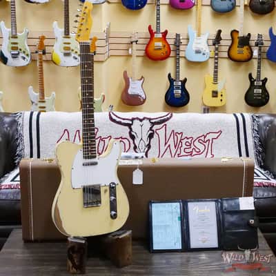 Fender Custom Shop 1962 Telecaster Custom Rosewood Slab Board Hand-Wound Pickups Relic Vintage White image 6