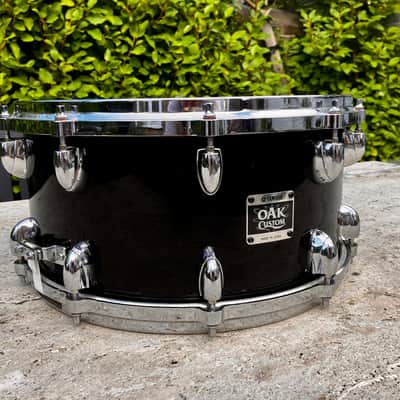 ✮ULTRA RARE✮Vintage✮YAMAHA OAK Custom ✮14" x7 " SNARE✮MUSASHI BLACK✮+ ALUMINIUM DIE CAST ! image 3
