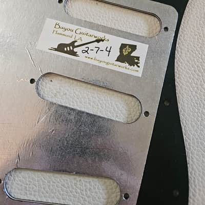 Fender Stratocaster Aged Relic 3 ply Pickguard Black image 7