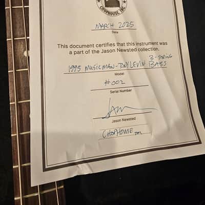 1990s Music Man Stingray 3 string Bass Owned by Jason Newsted image 11