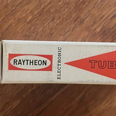Raytheon 6CG7 NOS 3-Black Plate Black Shield Dual Triode – Original Box – USA Made – 6SN7 Equivalent – HiFi Phase Inverter image 5