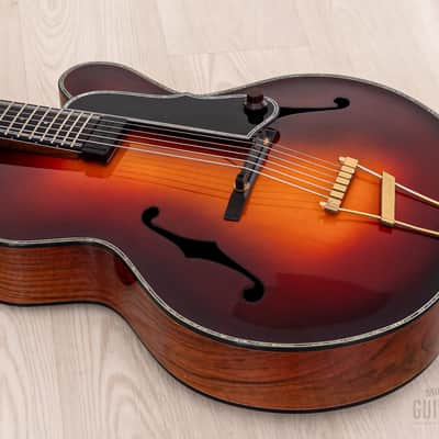 Harvey Leach Cutaway Archtop 17" Carved Acoustic Electric Guitar Sunburst w/ Benedetto, Case image 10