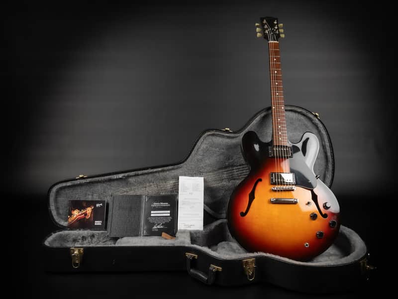 Immagine 2017 Gibson Memphis ES-335 Studio (4-Knob) - Ginger Burst | USA Semi-Hollow Torrefied Maple Fretboard ‘57 Classic Humbucker Bone Nut 3.55kg | CoA OHSC - 1