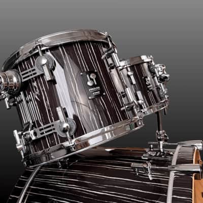 Sonor ProLite Ebony White Stripes Drumset 2012-2025 - Ebony White Stripes image 3