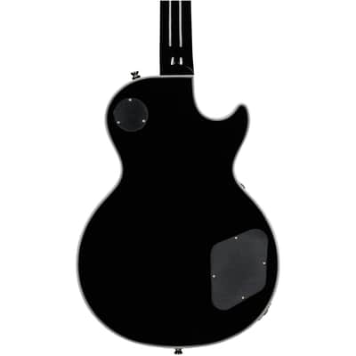 Epiphone Inspired by Gibson Les Paul Custom Electric Guitar, Left-Handed (with Gig Bag), Ebony image 5