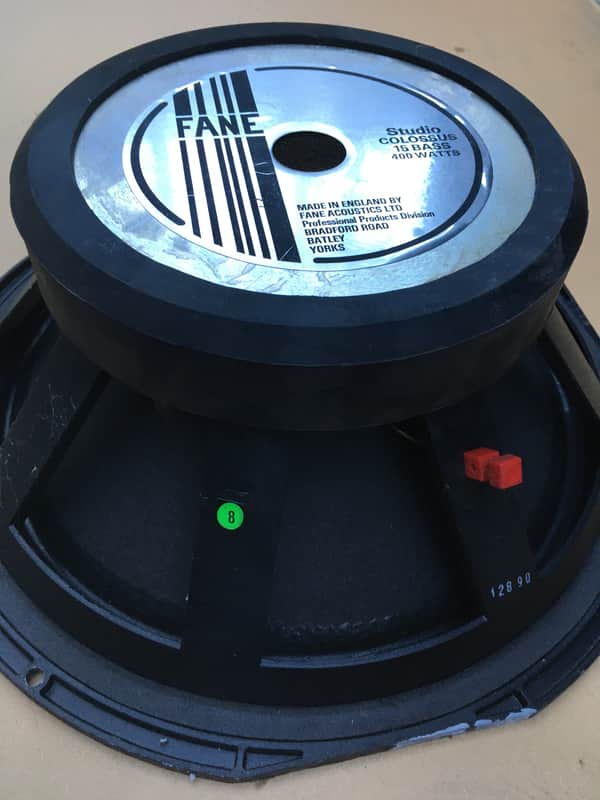 1980s FANE Studio Colossus 15 Bass 8 ohm 400 watts Speaker | Reverb