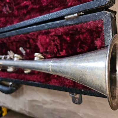 Elkhart Cavalier metal clarinet, USA, Silver-finish with case, functional, complete image 13